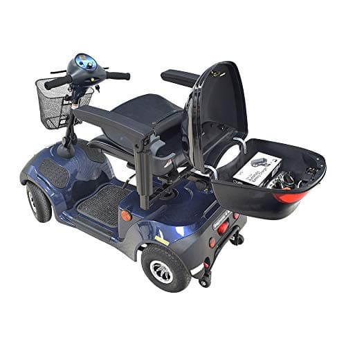 Matte Black Universal Mobility Scooter Rear Trunk & Bracket Assembly