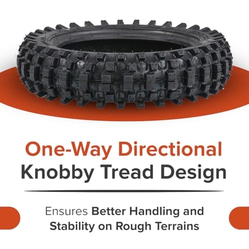 AlveyTech QD015 Knobby Tread 3.00-10 Dirt Tire - Baja Motorsports, Honda & Yamaha Bikes