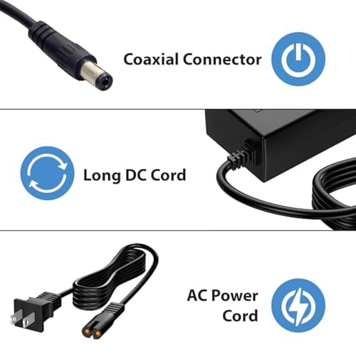 AlveyTech 42V 1.5A Lithium Charger for Hover-1 Alpha, Journey, Rally Scooters - 36V Battery