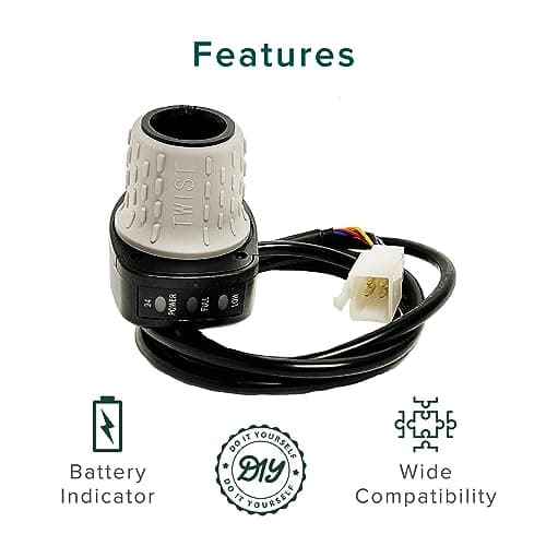 AlveyTech 24V Speed 6-Wire Twist Grip Throttle for Razor Pocket Mod Scooter