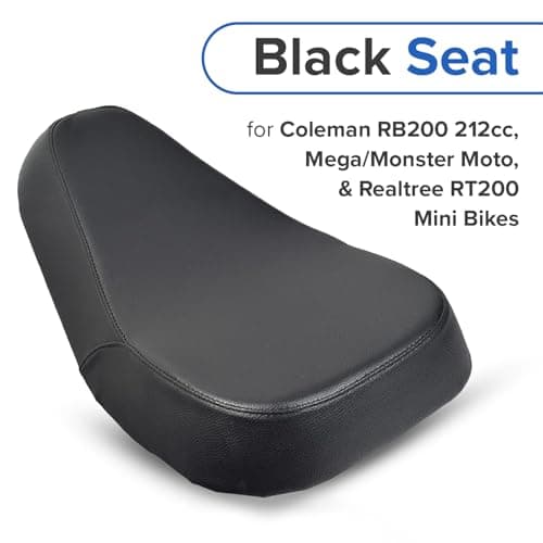 AlveyTech Black Seat for Coleman RB200 and Compatible Mini Bikes - Easy Installation & Durable