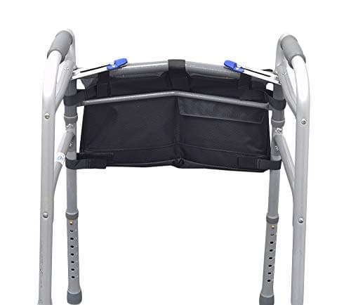 Universal Walker and Rollator Organizer Bag - Easy-to-Use Satchel with Pouches - Fits Drive, Invacare, Merits, Medline