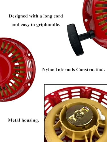 Honda GX120/GX160/GX200 4/5.5/6.5hp 159cc/163cc/196cc Generator Recoil Starter Assembly Red