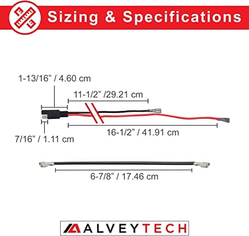 AlveyTech 36V Battery Wiring Harness Kit for Electric Scooters & Mini Bikes