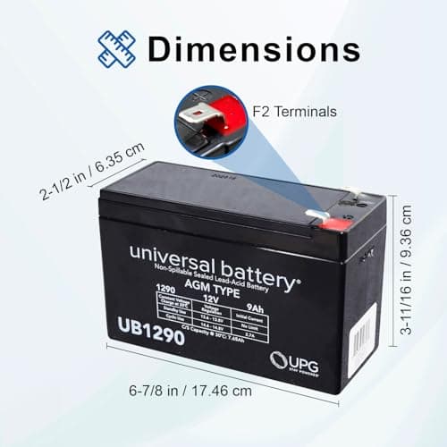 AlveyTech 12 Volt Battery Pack for Razor Power Core E90/90/E95/E90 Glow & E90 Accelerator Scooters - 9 Ah Rechargeable AGM Battery with Wiring Harness - Replacement