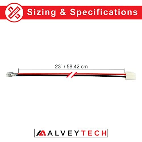 AlveyTech 24" 2 Pin 600V 14AWG Battery Wiring Harness