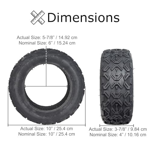 10x4.00-6 Minimoto ATV Tire with Q127 Tread by AlveyTech