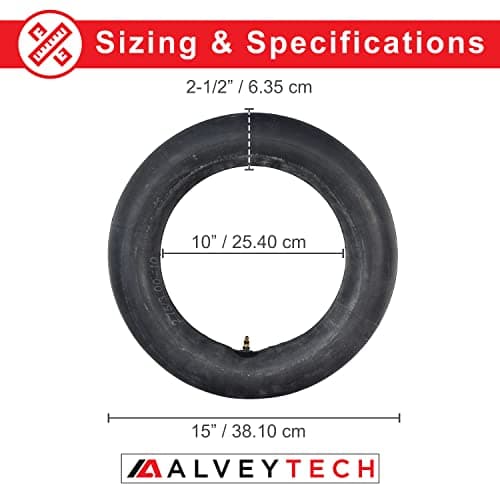 AlveyTech 2.50-10 Tire and Tube Package - Fits Honda CRF50: Heavy Duty Rubber Tires for Dirt Pit Bike, Mini Rocket Scooter