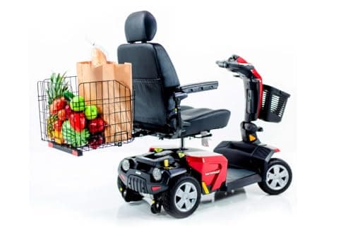 T950 Folding Rear Basket for Pride Mobility & Go-Go Scooters, Heavy-Duty & Durable