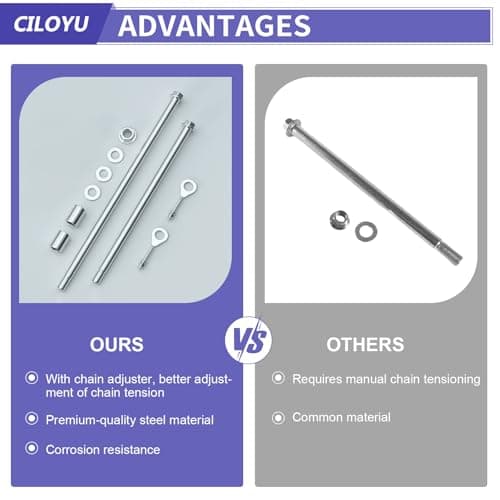 14mm 285mm Rear Axle Kit for Coleman CT200U-EX Mini Bike Powersports Accessories Parts