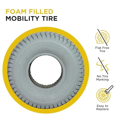 AlveyTech 9x3.50-4 Foam Filled Tire with Grande Knobby Tread