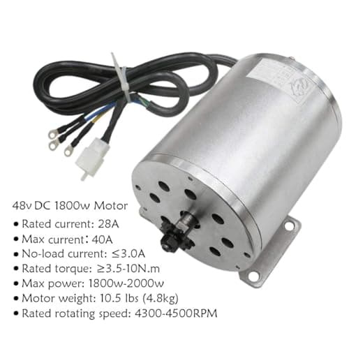 High-Speed 1800W 48V Brushless Electric Scooter & Go Kart Motor Kit