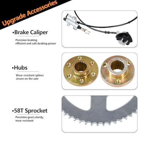 29 Inch Rear Axle Kit with Brake for Go Kart DIY Parts