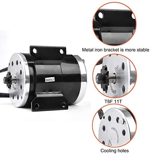High Speed 48V 1000W Brushed DC Motor Kit for Dirt Bike e-Bike ATV Go Kart Moped Mini Bikes