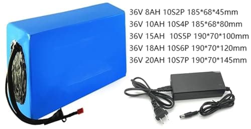 36V Lithium Battery 8-20AH Waterproof for E-Bikes 200W-800W Motor