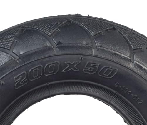 AlveyTech 200x50 Scooter Tire & Inner Tube Set - Replacement for Razor Scooters, Smooth Street/Dirt Tread, Pneumatic Tires and Tubes