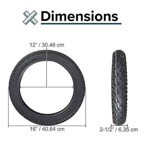 16x2.50 Tire for Bikes & Scooters by AlveyTech
