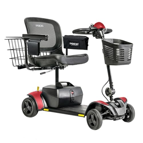 Pride Mobility Go Go Elite Traveller 2 with Rear Basket, Cup Holder, Easy-Turn Tech, 300 lb Capacity, USA Made
