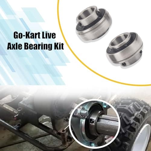 3-inch Bolt Ring Compatible Go-Kart Live Axle Bearing Kit for Mi-ni Bikes/Tr-ikes/ATV