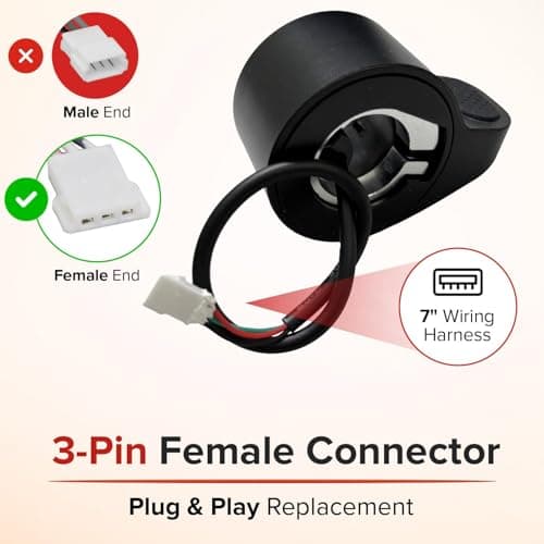 AlveyTech 3-Wire Thumb Throttle for GOTRAX Scooters - Replacement Accelerator Controller