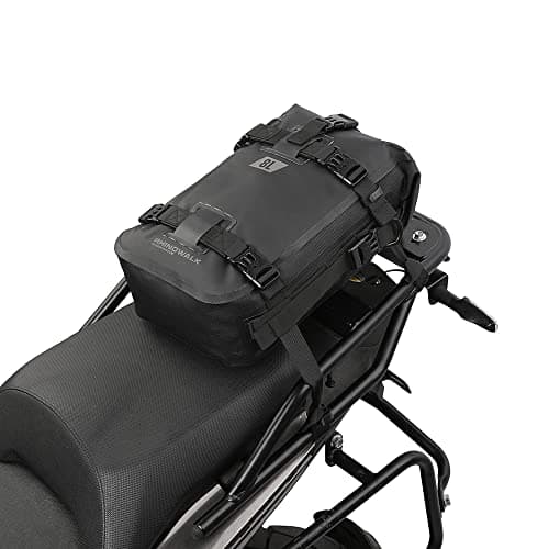 Rhinowalk Full Waterproof Motor Saddle Bag - Black, 8L