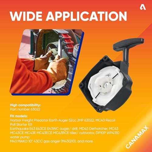 Camanax 63022 Pull Start Starter - Compatible with 52cc 2HP Augers - Pack of 2