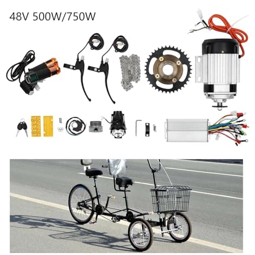 Electric Brushless Geared Motor Kit for E-Tricycle Electric Bicycle (No Battery)