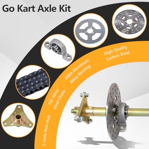 29 Inch Rear Axle Kit with Brake for Go Kart DIY Parts