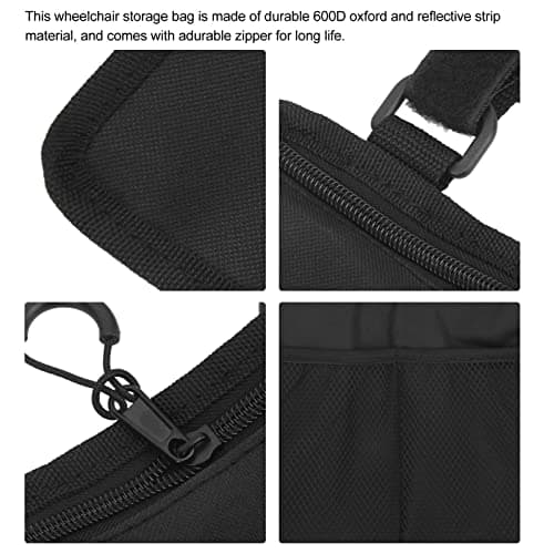 Enhanced Storage & Night Visibility Pouch for Wheelchair Users