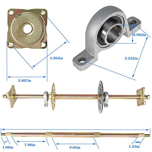 Replacement Rear Axle Assembly Kit for Go Kart ATV