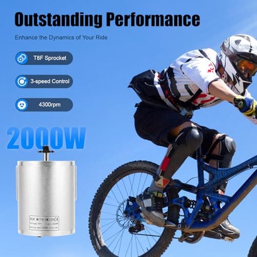 48V 2000W Brushless DC Motor Kit 3 Speeds with LCD Throttle