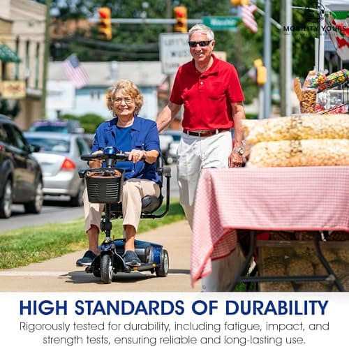 Pride Go Go 3-Wheel Mobility Scooter, High Capacity, FoldableSeat, Spacious Deck