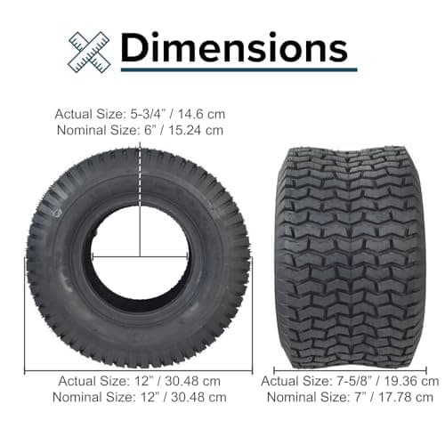 AlveyTech Tires for Murray Go-Karts - All-Terrain Traction Pneumatic Rubber, Replacement Parts
