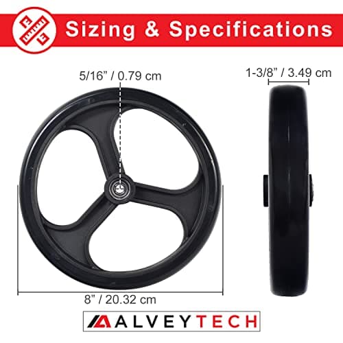 Replacement 8 Rear Caster Wheel for Drive Medical Rollators
