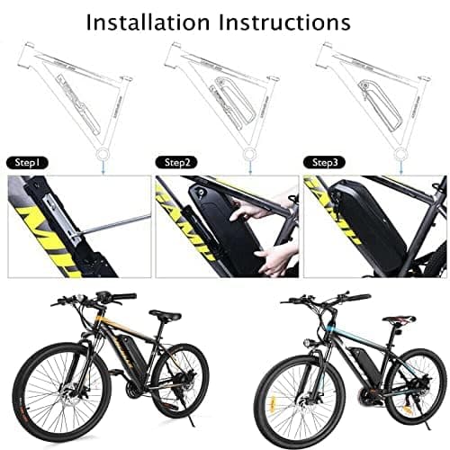 36V Lithium-Ion Down Tube Ebike Battery 20Ah with Charger & Led Indicator