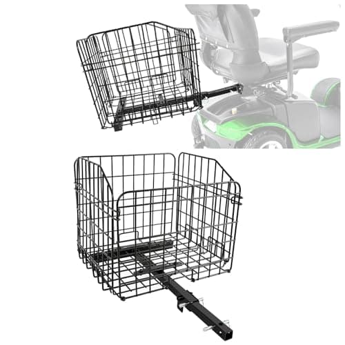 KUAFU Waterproof Steel Rear Basket for Pride Mobility Scooters