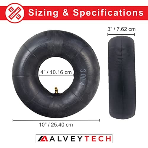 AlveyTech 3.00-4 Mobility Tire and Inner Tube Set - Fits Pride Chairs, Scooters, Wheelbarrow, Hand Trucks, E-Wheel Chairs