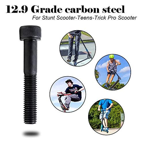 Pro Scooter Axle 8mm-130mm Carbon Steel M8 12.9 Grade for Freestyle Grinds