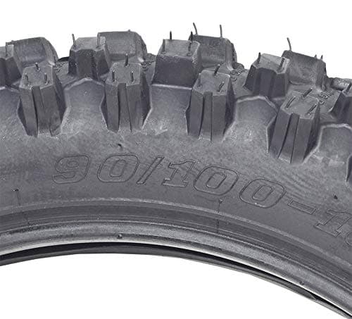 Durable 90/100-16 Pneumatic Tire for Dirt Bikes - Aggressive Knobby Tread
