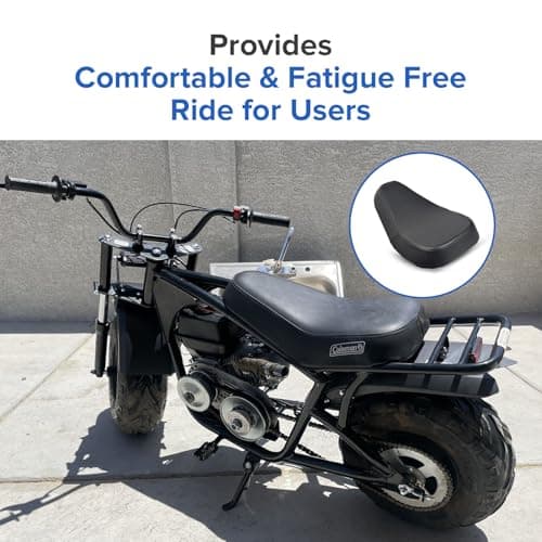 AlveyTech Black Seat for Coleman RB200 and Compatible Mini Bikes - Easy Installation & Durable