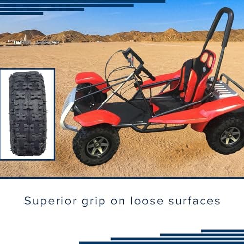 AlveyTech 13x5.00-6 Tubeless Pneumatic Rubber Tire - Replacement for Mega/Monster Moto, Taotao, Pit Pocket Bike, ATV, Go-Kart, Quad, Dirt Bike, Dune Buggy, 4-Wheeler