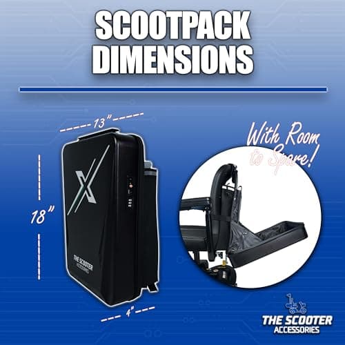 Lockable Backseat Accessory for ScootPack Mobility Scooter Easy Mount