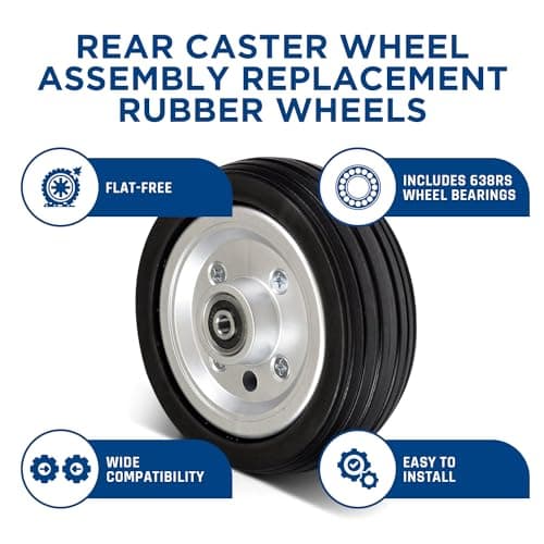 6x2 Rear Caster Wheel Assembly for Jazzy Select, Jazzy Select Elite, & Pride TSS 300 Power Chairs - Replacement Power Chair Wheels with Black Solid Tires and 638RS Bearings (WHLASMB2047)

Revised: Rear Wheel Assembly for Jazzy Select Power Chairs -