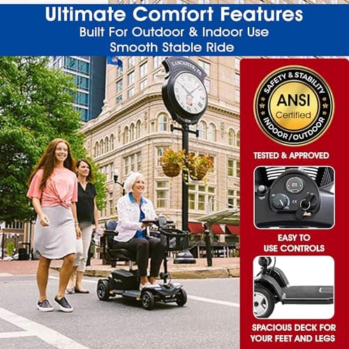 Pride Mobility Ultra X Scooter, 4 Wheel, 300 lb Capacity, Portable Electric Scooter
