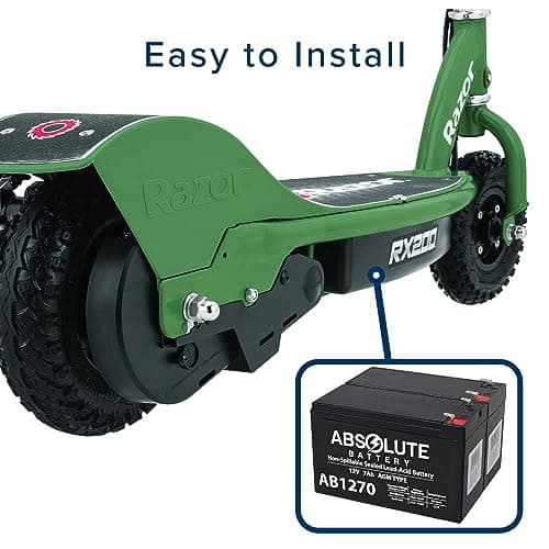 AlveyTech 24V 9Ah SLA AGM Battery Pack with Harness - Razor RX200 Replacement Batteries