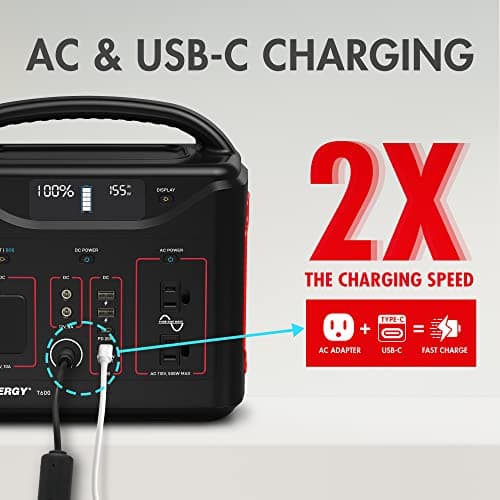 Tenergy T600 Portable Power Station for Outdoors and Emergencies