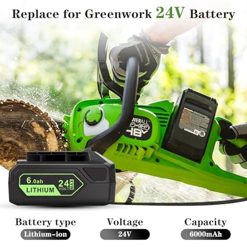 Greenworks 24V 6.0Ah Lithium-ion Battery MAX 29842 29852 LB24A020