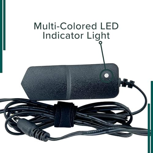 AlveyTech 22V 0.5A Coaxial Li-ion Battery Charger - Razor Drift Rider, X Skateboard & E-Scooter, Multicolor LED