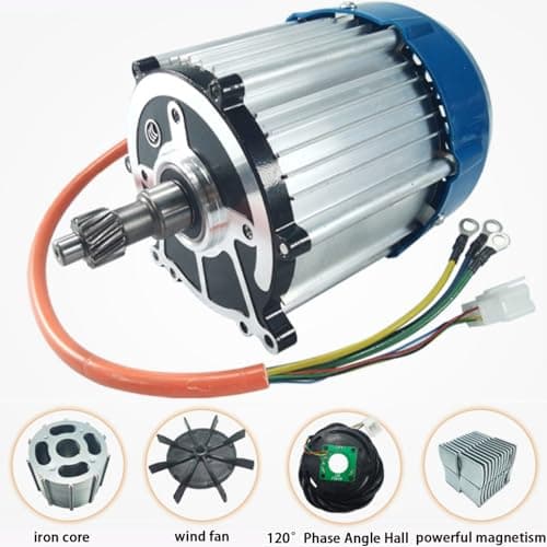 500W-1800W Brushless DC Motor for DIY Electric Tricycle, Golf Cart, and Go-Kart
