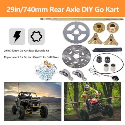 29 Inch Rear Axle Kit with Brake for Go Kart DIY Parts
